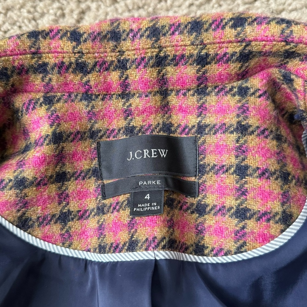 J. Crew Parke English Wool Houndstooth Blazer Jacket - Picture 6 of 11